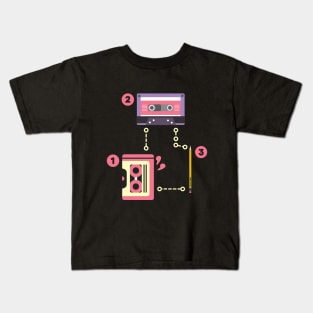 Retro Walkman Pen Casete Nostalgia Kids T-Shirt